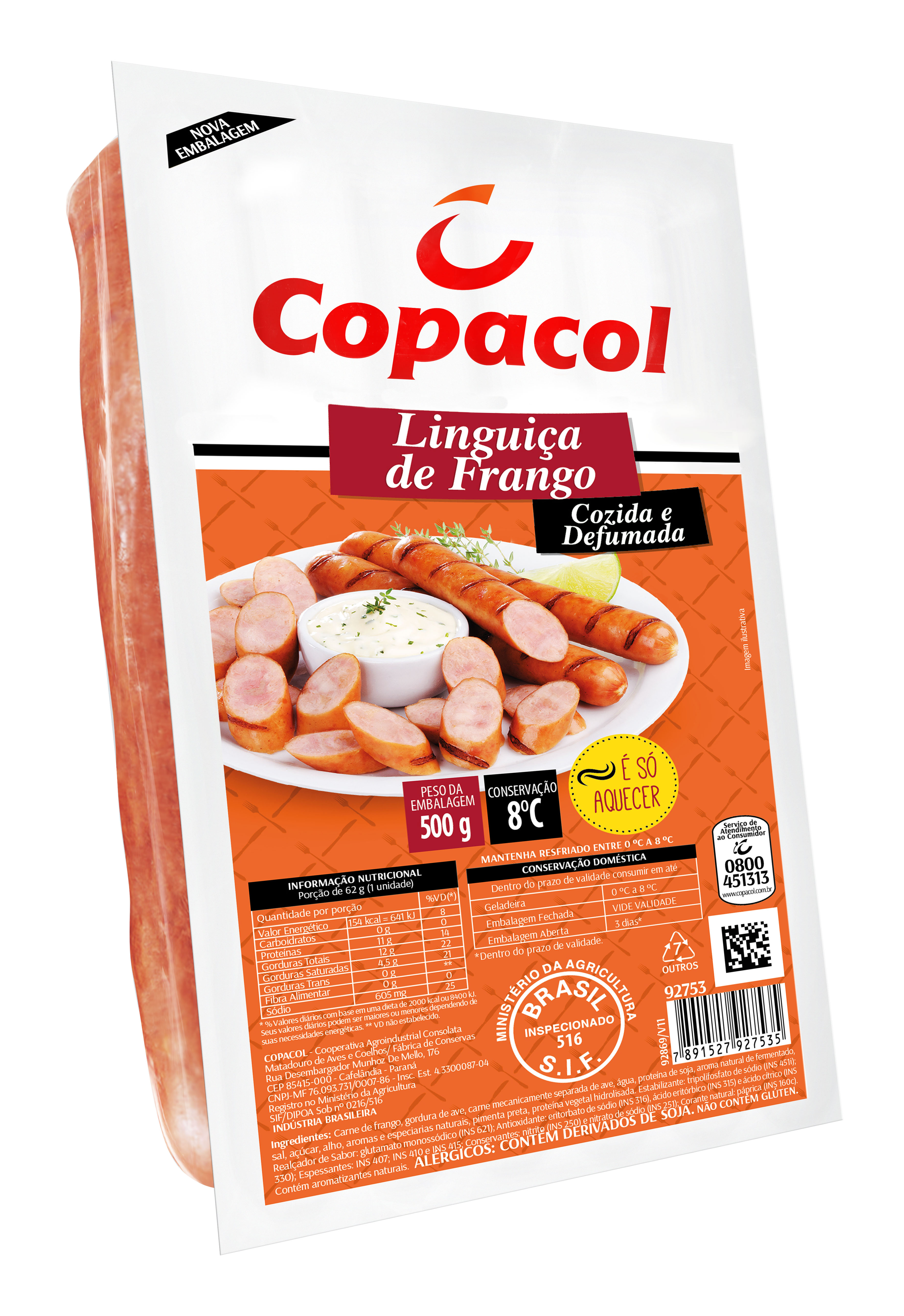 Copacol Produtos Industrializados Linha Gourmet Linguiça de