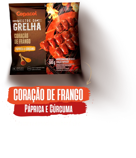 Coração de Frango - Páprica e Cúrcuma